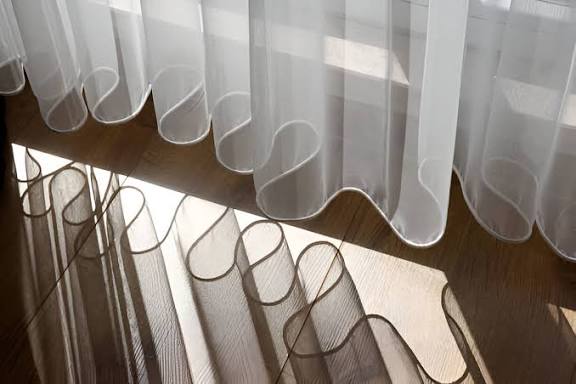 Elegant curtain fabric detail